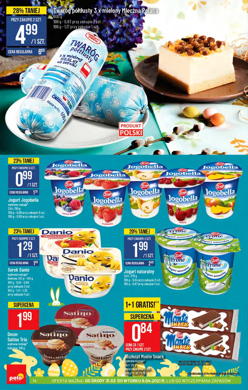 Gazetka promocyjna PoloMarket - Gazetka promocyjna  r - ważna 31.03 do 06.04.2021 - strona 14 - produkty: Danio, Gra