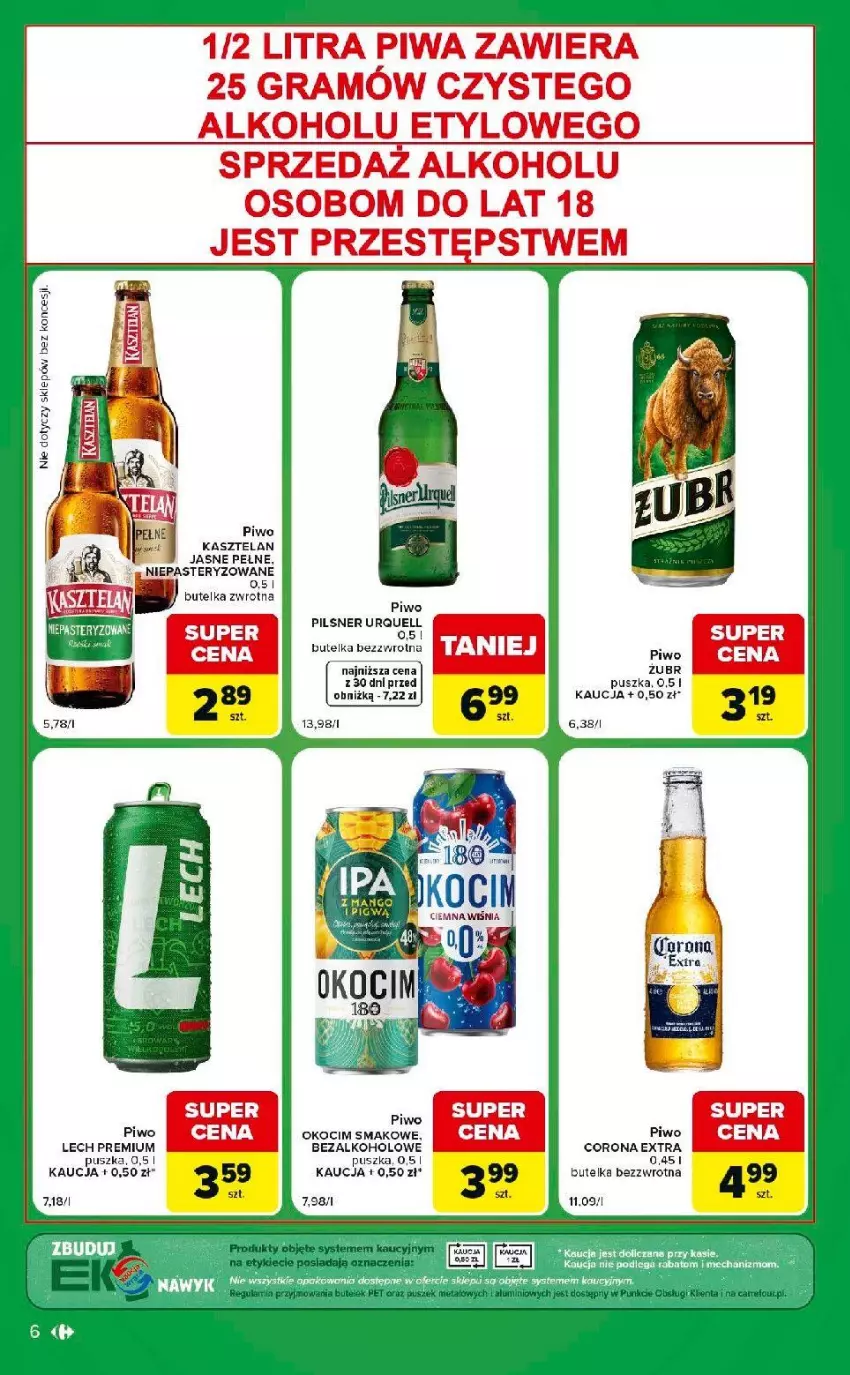 Gazetka promocyjna Carrefour - Gazetka Express w SUMIE ekspresowe zakupy - ważna 04.08 do 10.08.2026 - strona 6 - produkty: Corona Extra, HP, Kasztelan, Koc, Okocim, Piwa, Piwo