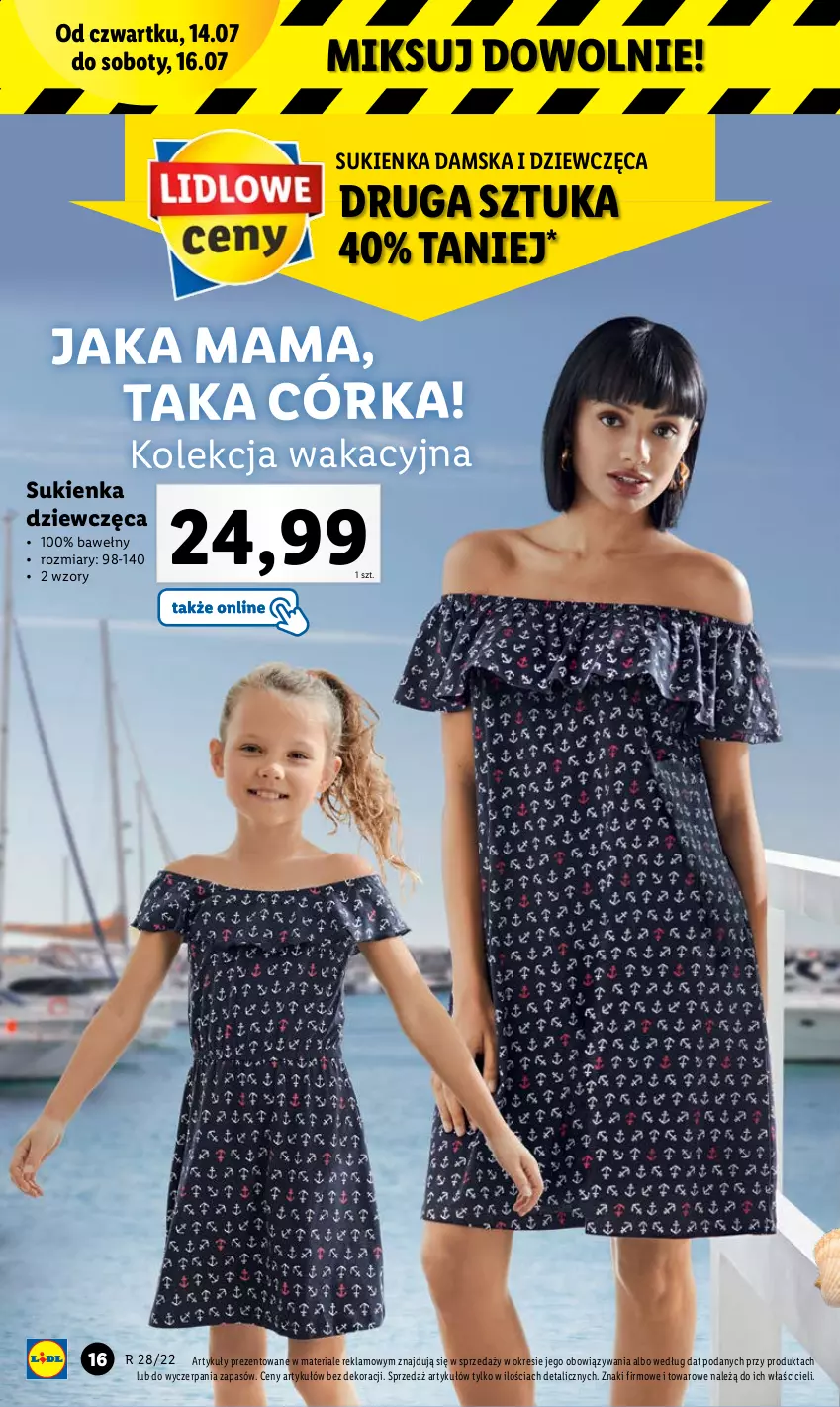 Gazetka promocyjna Lidl - GAZETKA - ważna 11.07 do 16.07.2022 - strona 16 - produkty: Sukienka