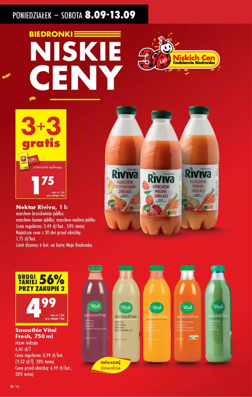 Gazetka promocyjna Biedronka - Od Poniedziałku - ważna 08.09 do 13.09.2025 - strona 10 - produkty: LG, Nektar, Smoothie