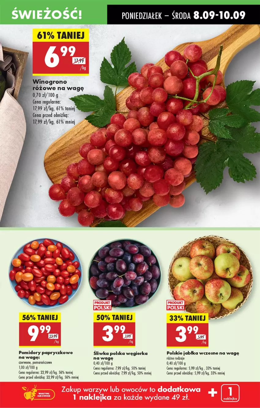 Gazetka promocyjna Biedronka - Od Poniedziałku - ważna 08.09 do 13.09.2025 - strona 17 - produkty: Jabłka, Pomidory