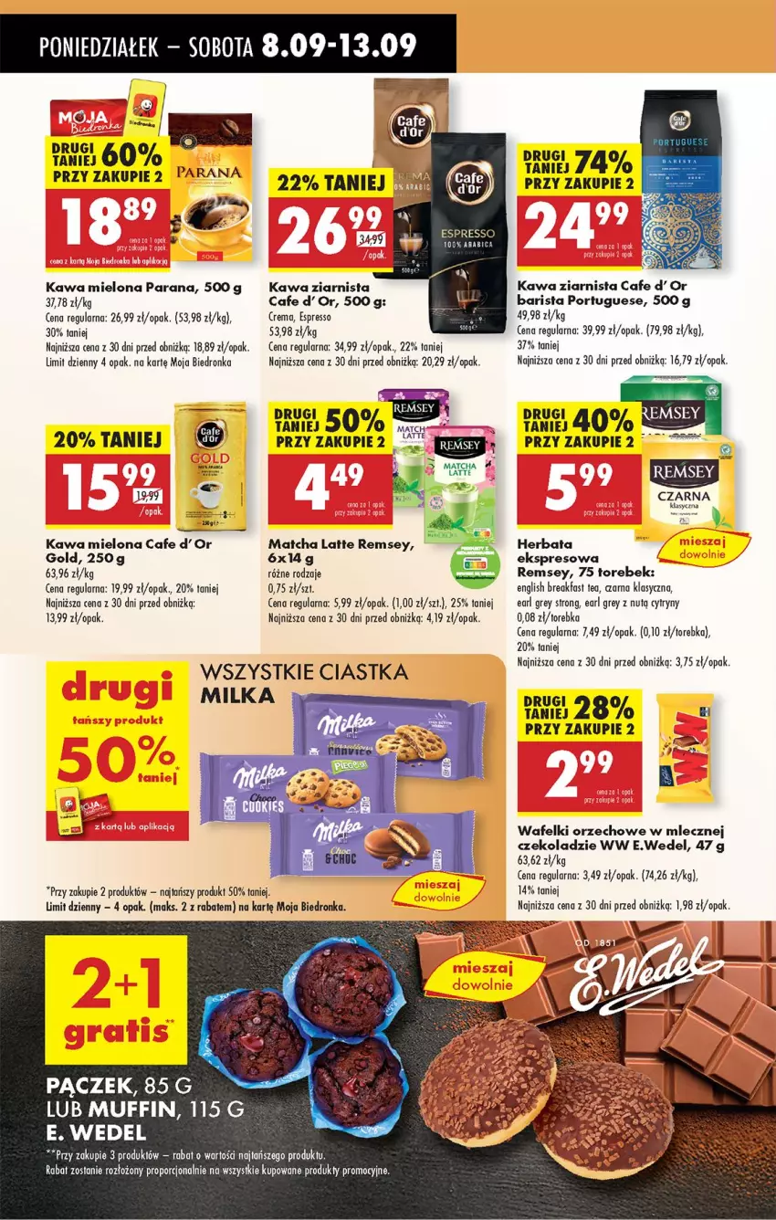 Gazetka promocyjna Biedronka - Od Poniedziałku - ważna 08.09 do 13.09.2025 - strona 44 - produkty: Ciastka, Cytryny, Earl Grey, Fa, Herbata, Kawa, Kawa mielona, Kawa ziarnista, Pączek, Por, Torebka