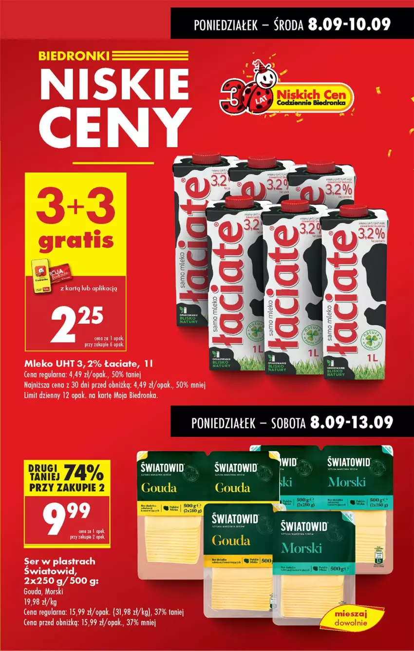 Gazetka promocyjna Biedronka - Od Poniedziałku - ważna 08.09 do 13.09.2025 - strona 5 - produkty: Gouda, Mleko