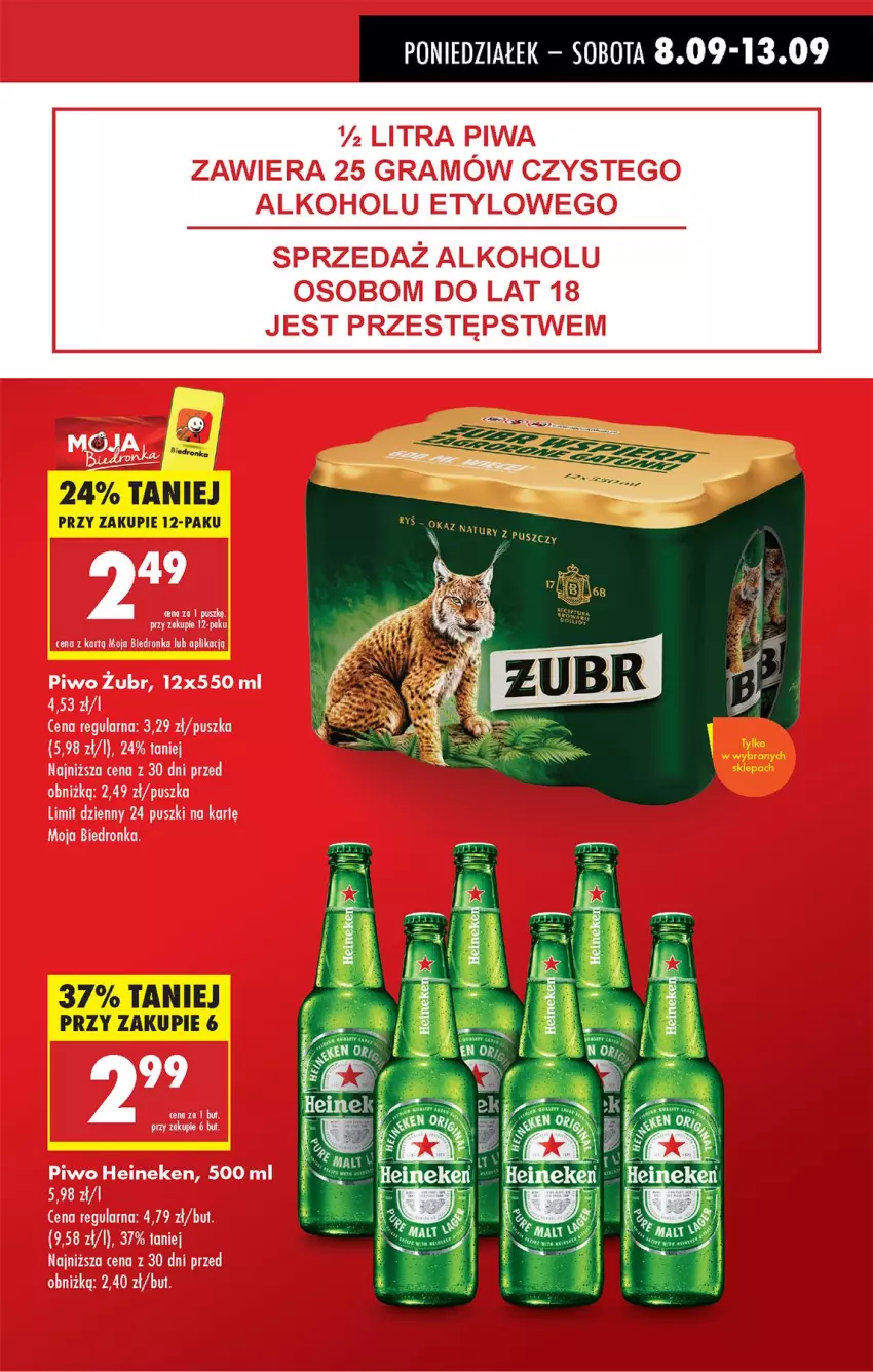 Gazetka promocyjna Biedronka - Od Poniedziałku - ważna 08.09 do 13.09.2025 - strona 9 - produkty: Gra, Heineken, Piwa, Piwo