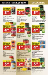 Gazetka promocyjna Biedronka - Od Poniedziałku - Gazetka - ważna od 13.09 do 13.09.2025 - strona 42 - produkty: Makaron, Sos, Ser, Mus, Gra, Korniszony, Papryka, Kawa, Mleczko, Burger, Syrop, Krem orzechowy, Brzoskwinie, Tuńczyk, Suszone pomidory, Pomidory, Budyń, Kokos, Szpinak