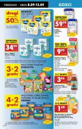 Gazetka promocyjna Biedronka - Od Poniedziałku - Gazetka - ważna od 13.09 do 13.09.2025 - strona 62 - produkty: Sok, Por, Mus, Gra, Gerber, Jogurt, Dada, Bebiko, Dzieci, Karmi, Nektar, Kokos, Mleko, BEBILON