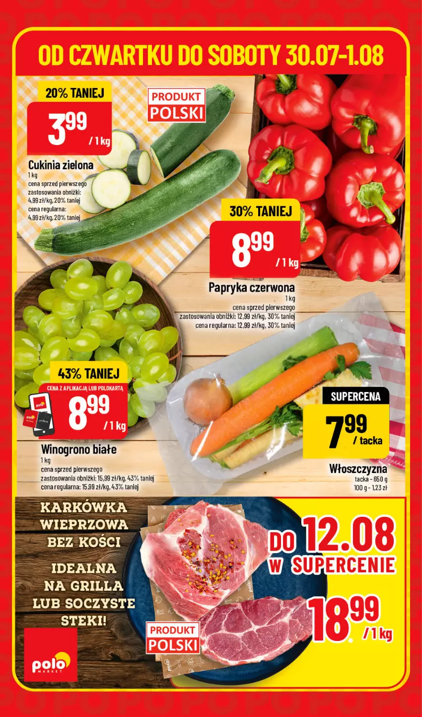 Gazetka promocyjna PoloMarket - Ulotka Hity pon-wt - ważna 03.08 do 04.08.2026 - strona 2 - produkty: Grill, Papryka, Papryka czerwona, Stek, Wino