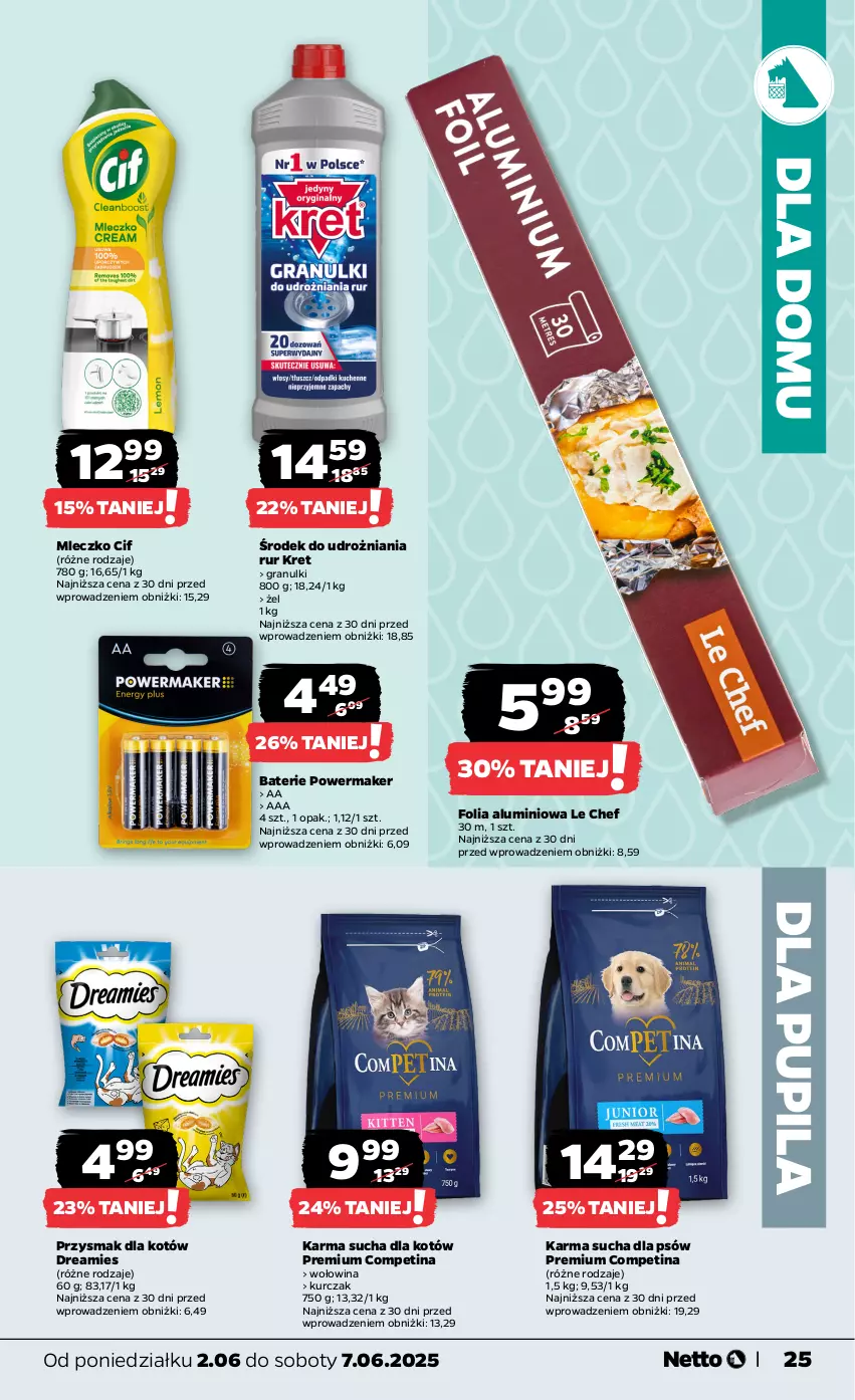 Gazetka promocyjna Netto - Od Poniedziałku - ważna 02.06 do 07.06.2025 - strona 25 - produkty: Cif, Folia aluminiowa, Gra, Kret, Kurczak, Mleczko, Wołowina