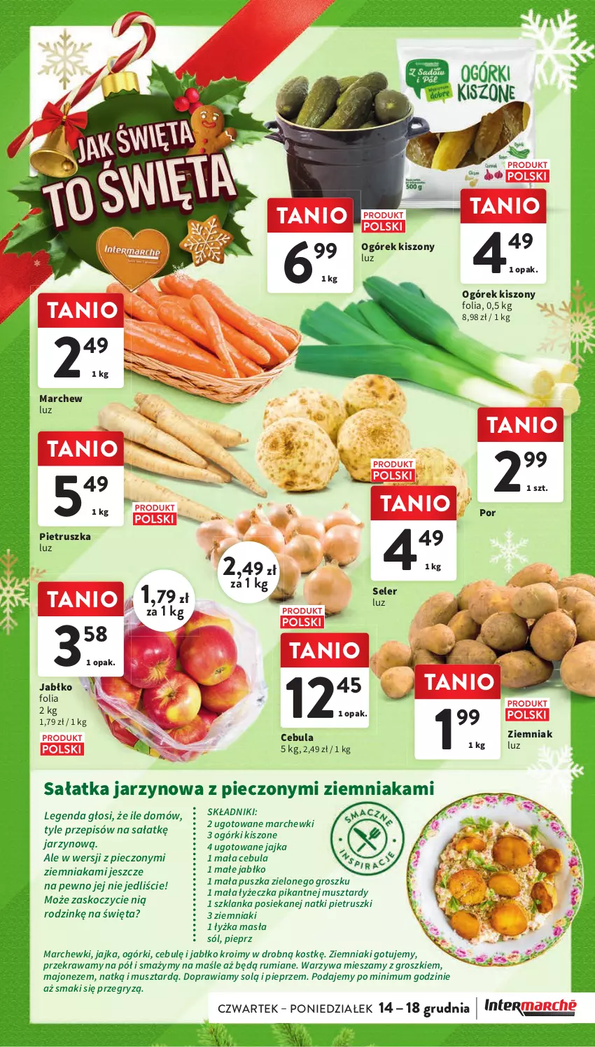 Gazetka promocyjna Intermarche - Gazetka Intermarche - ważna 07.12 do 13.12.2023 - strona 23 - produkty: Cebula, Gry, Koc, Majonez, Mus, Ogórek, Piec, Pieprz, Pietruszka, Por, Rum, Sałat, Sałatka, Sól, Szklanka, Warzywa, Ziemniaki