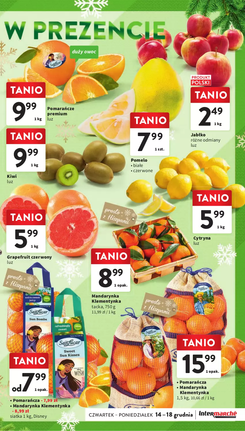 Gazetka promocyjna Intermarche - Gazetka Intermarche - ważna 07.12 do 13.12.2023 - strona 25 - produkty: Disney, Gra, Kiwi, Pomarańcze, Pomelo, Siatka