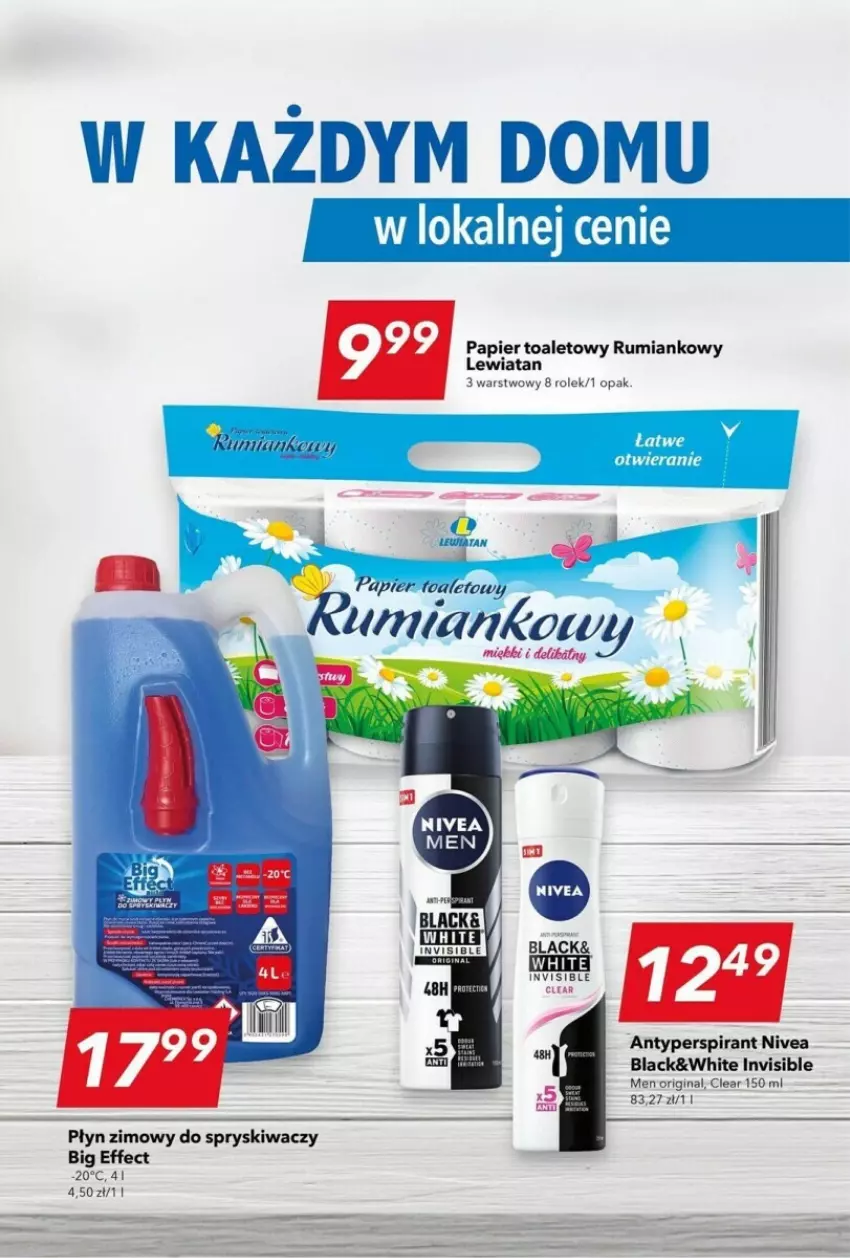 Gazetka promocyjna Lewiatan - ważna 23.11 do 29.11.2023 - strona 3 - produkty: Antyperspirant, Gin, Lack, Nivea, Papier, Papier toaletowy, Płyn zimowy, Rum