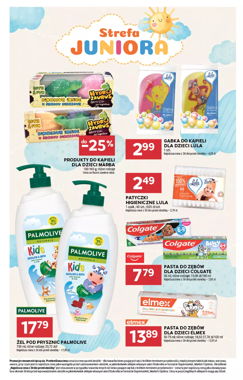 Gazetka promocyjna Stokrotka - Supermarket - ważna 08.10 do 14.10.2026 - strona 55 - produkty: Colgate, Dzieci, Elmex, Fa, LG, Mięso, Optima, Owoce, Pasta do zębów, Warzywa