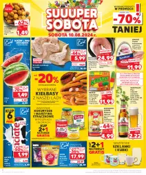 Gazetka promocyjna Kaufland - Gazetka tygodnia - Gazetka - ważna od 13.08 do 13.08.2024 - strona 4 - produkty: Piwa, Piwo, Kurczak, Makaron, Krakus, Warzywa, Ser, Gra, Polędwiczka wieprzowa, Kasztelan, Kaktus, Ziemniaki, Szynka konserwowa, Lody, Lack, Szynka, Babuni, Arbuz, Kapsułki do prania, Waga, Grunt, Gala, Lanki, Nestlé, Mleko