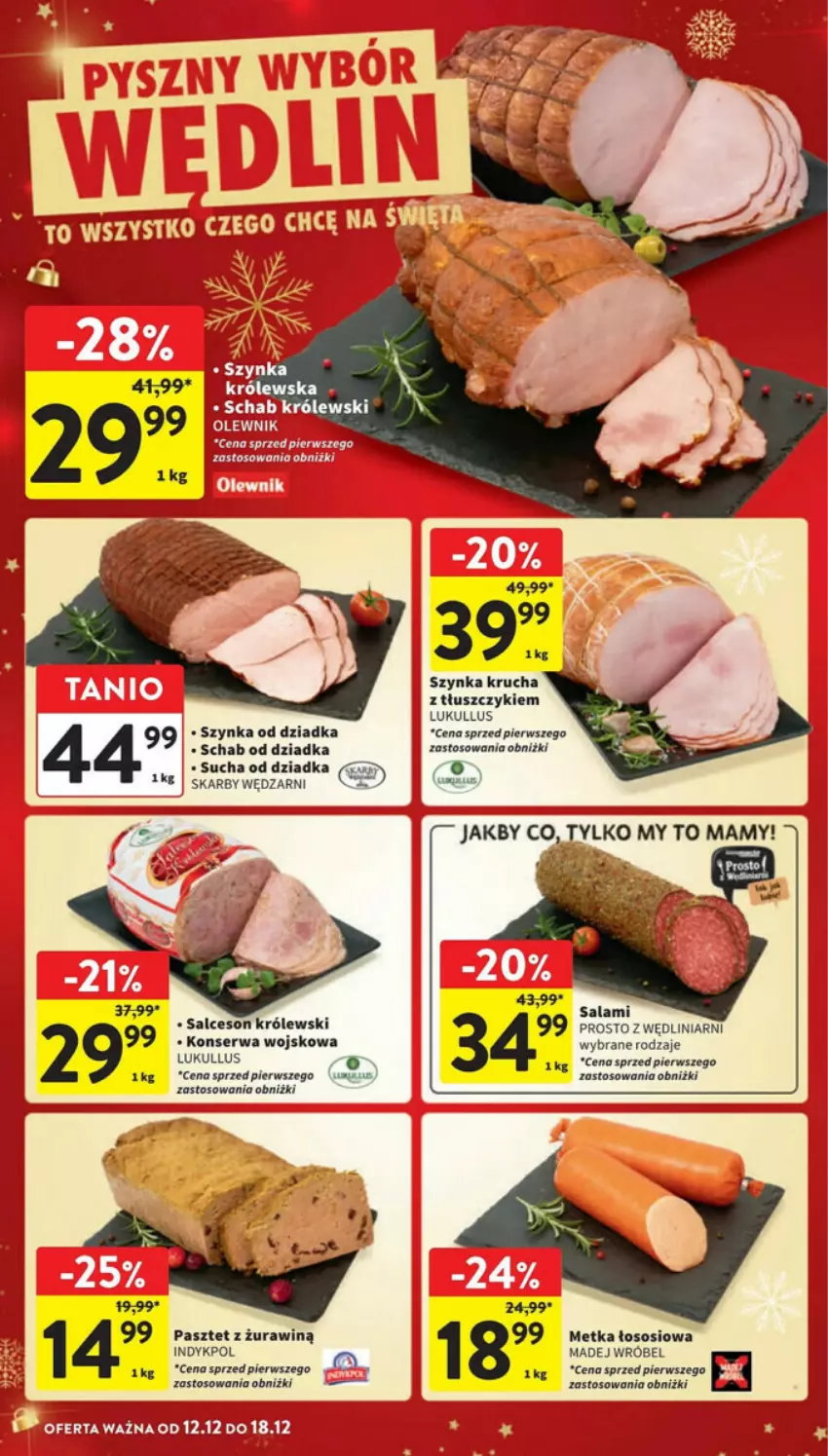 Gazetka promocyjna Intermarche - ważna 12.12 do 18.12.2024 - strona 15 - produkty: Królewski, Madej Wróbel, Pasztet, Salami, Ser, Sos, Szynka