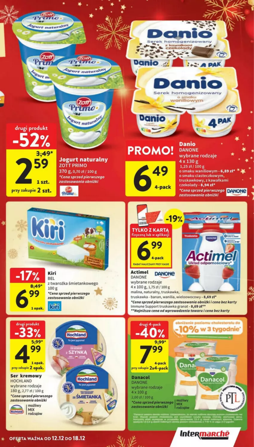 Gazetka promocyjna Intermarche - ważna 12.12 do 18.12.2024 - strona 20 - produkty: Actimel, Danone, Gra, Granat, Hochland, Por, Ser