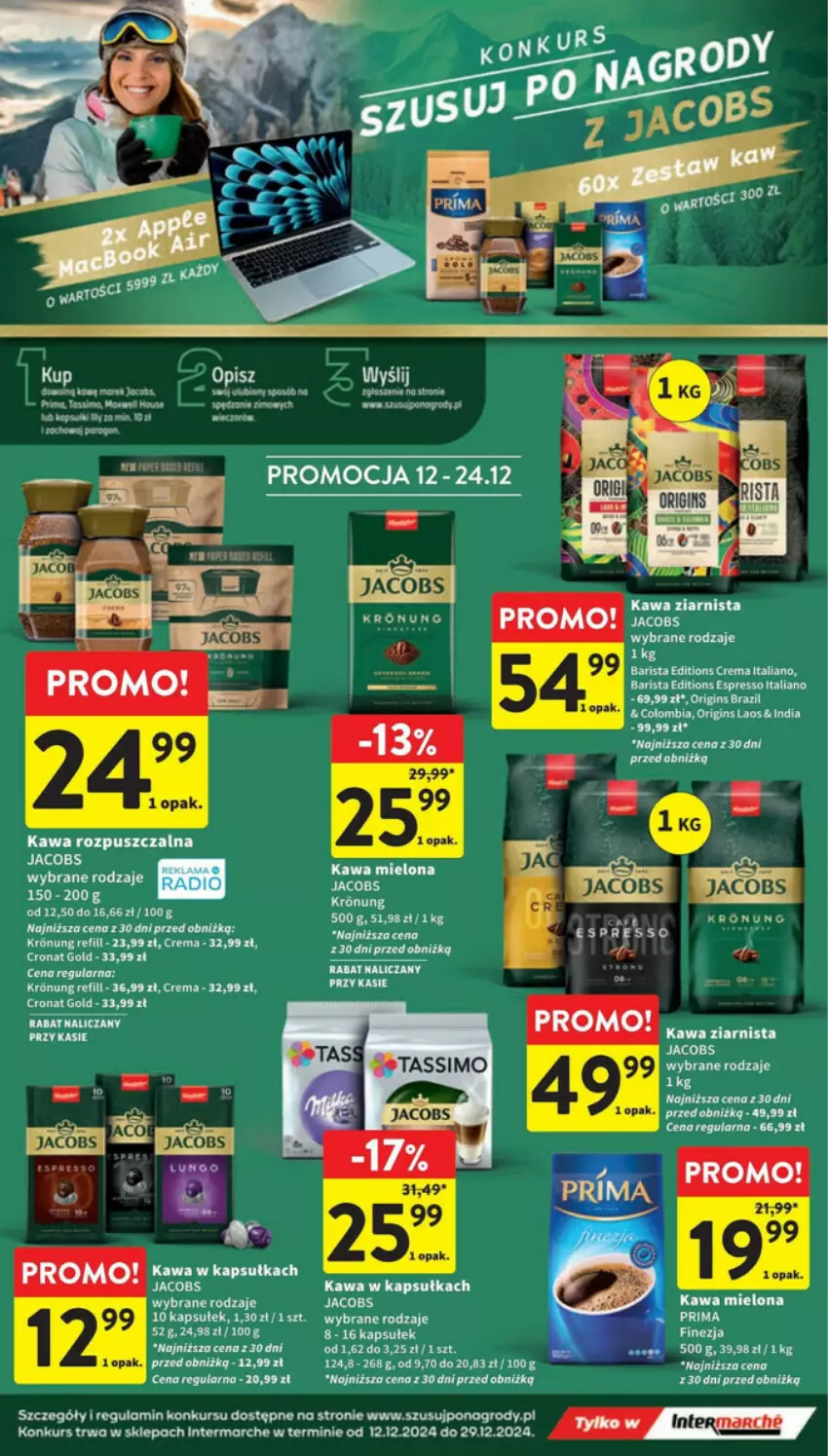 Gazetka promocyjna Intermarche - ważna 12.12 do 18.12.2024 - strona 25 - produkty: Fa, Gin, Jacobs, Kawa, Kawa mielona, Kawa rozpuszczalna, Kawa ziarnista