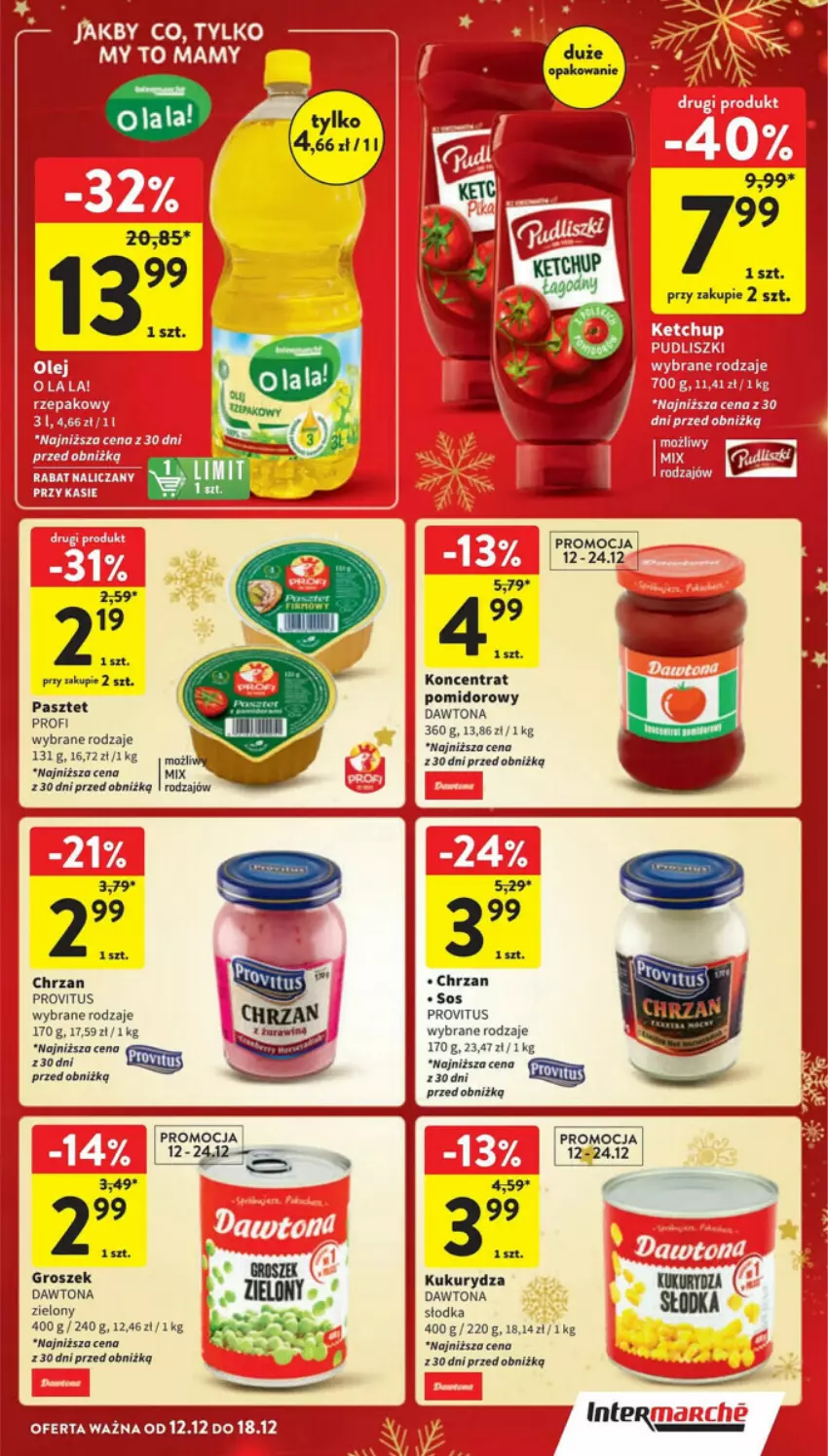 Gazetka promocyjna Intermarche - ważna 12.12 do 18.12.2024 - strona 29 - produkty: Chrzan, Dawtona, Koncentrat pomidorowy, Kukurydza