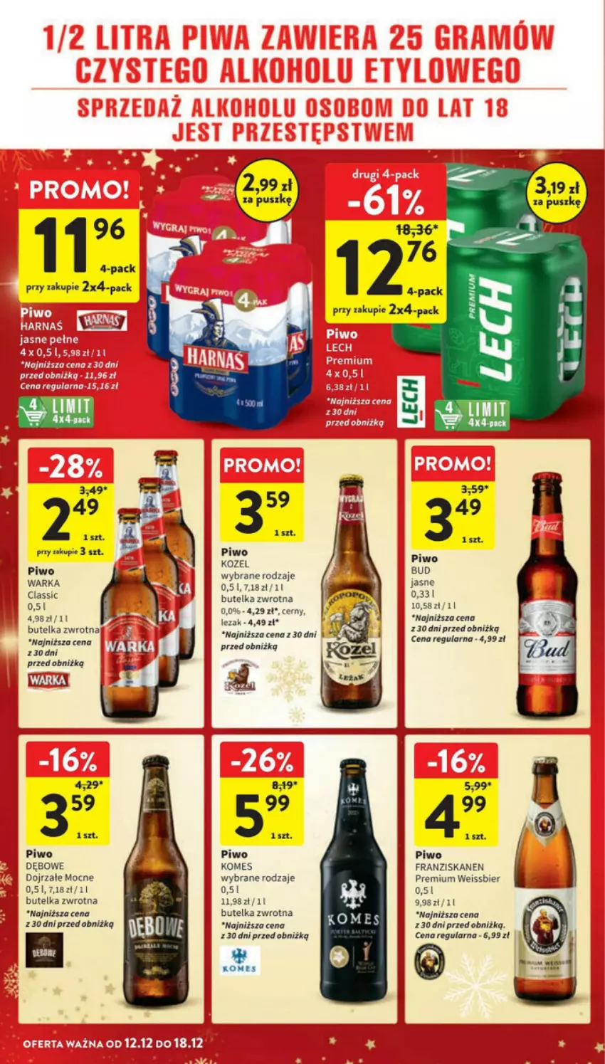 Gazetka promocyjna Intermarche - ważna 12.12 do 18.12.2024 - strona 32 - produkty: Fa, Kozel, LG, Piwa, Piwo