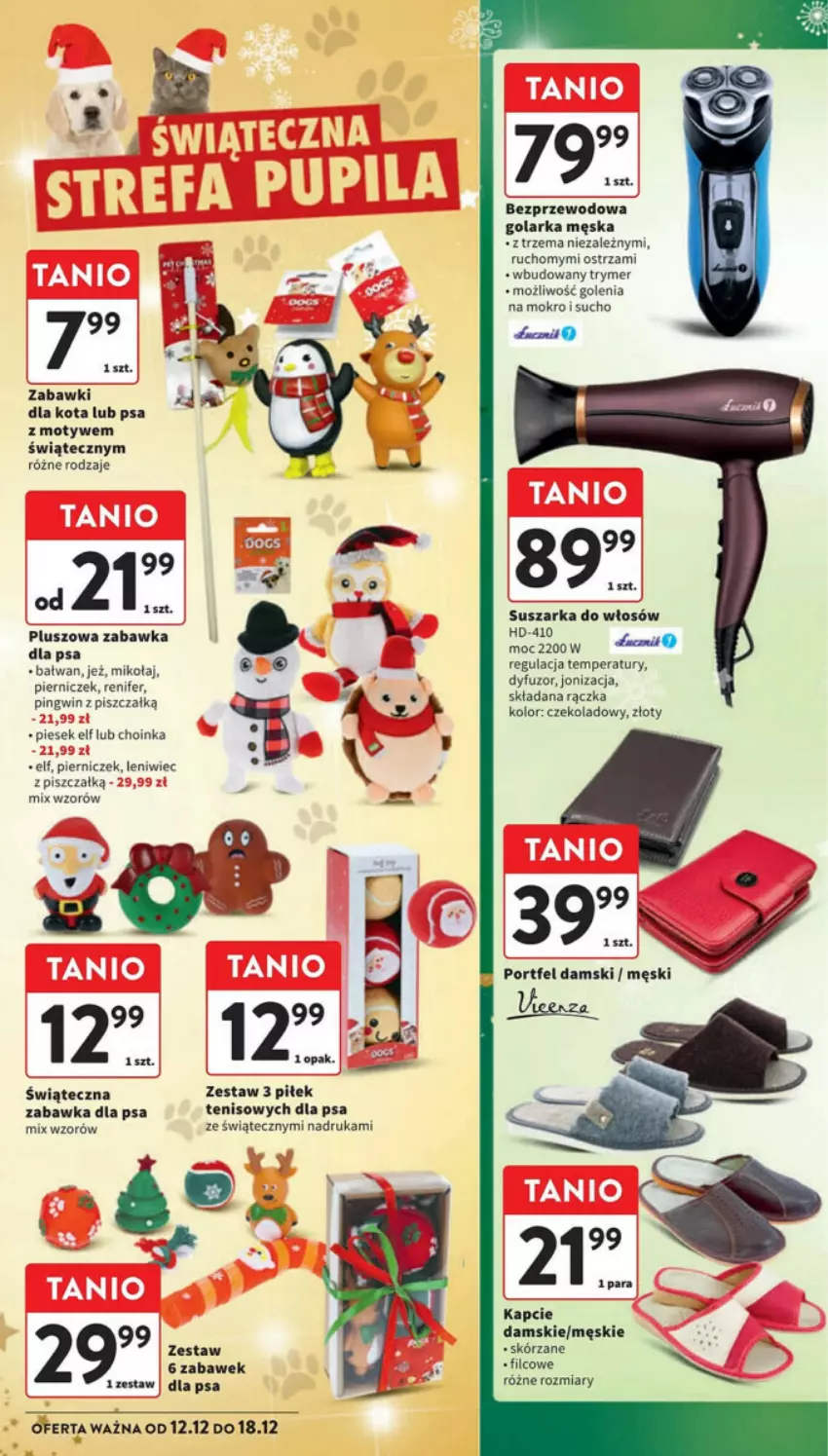 Gazetka promocyjna Intermarche - ważna 12.12 do 18.12.2024 - strona 35 - produkty: Choinka, Golarka, Inka, Kapcie, Pingwin, Renifer, Suszarka, Zabawka