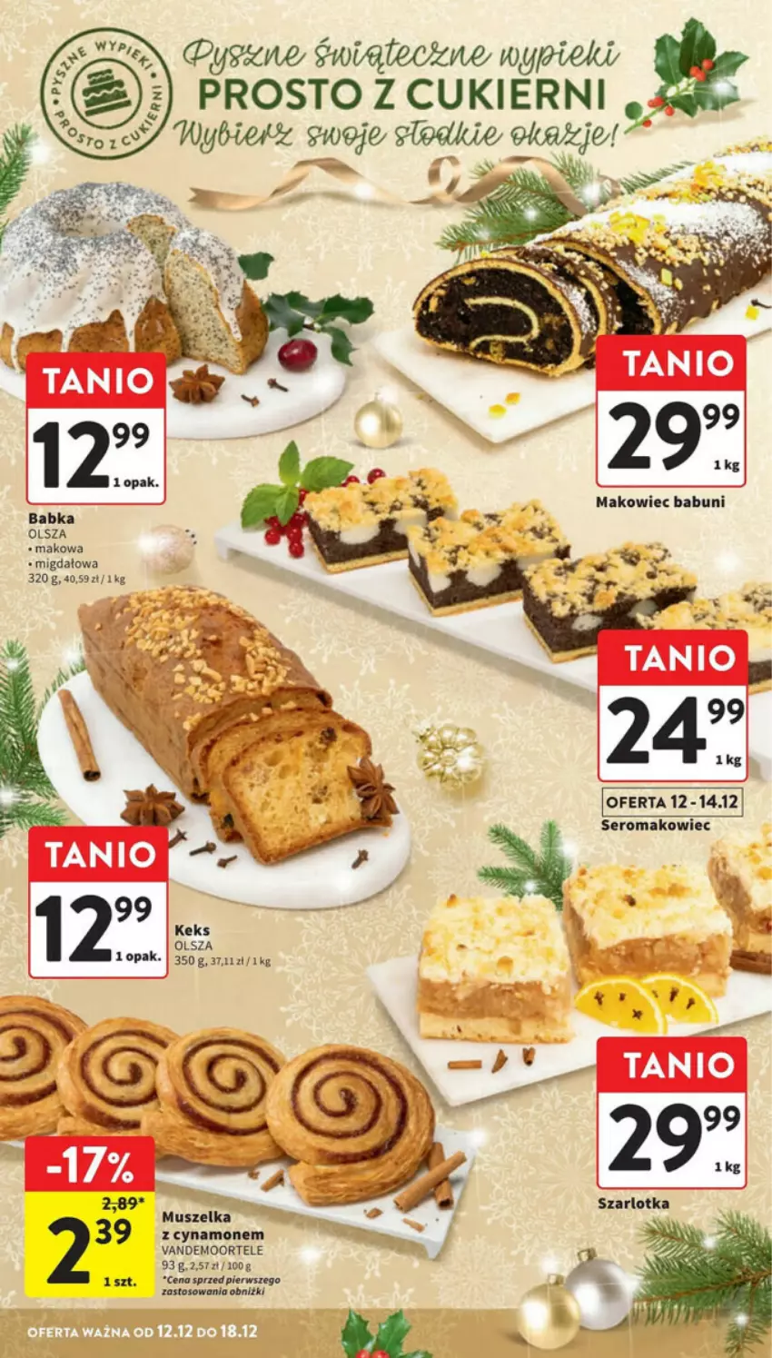 Gazetka promocyjna Intermarche - ważna 12.12 do 18.12.2024 - strona 4 - produkty: Babka, Babuni, Cukier, Makowiec, Mus, Ser