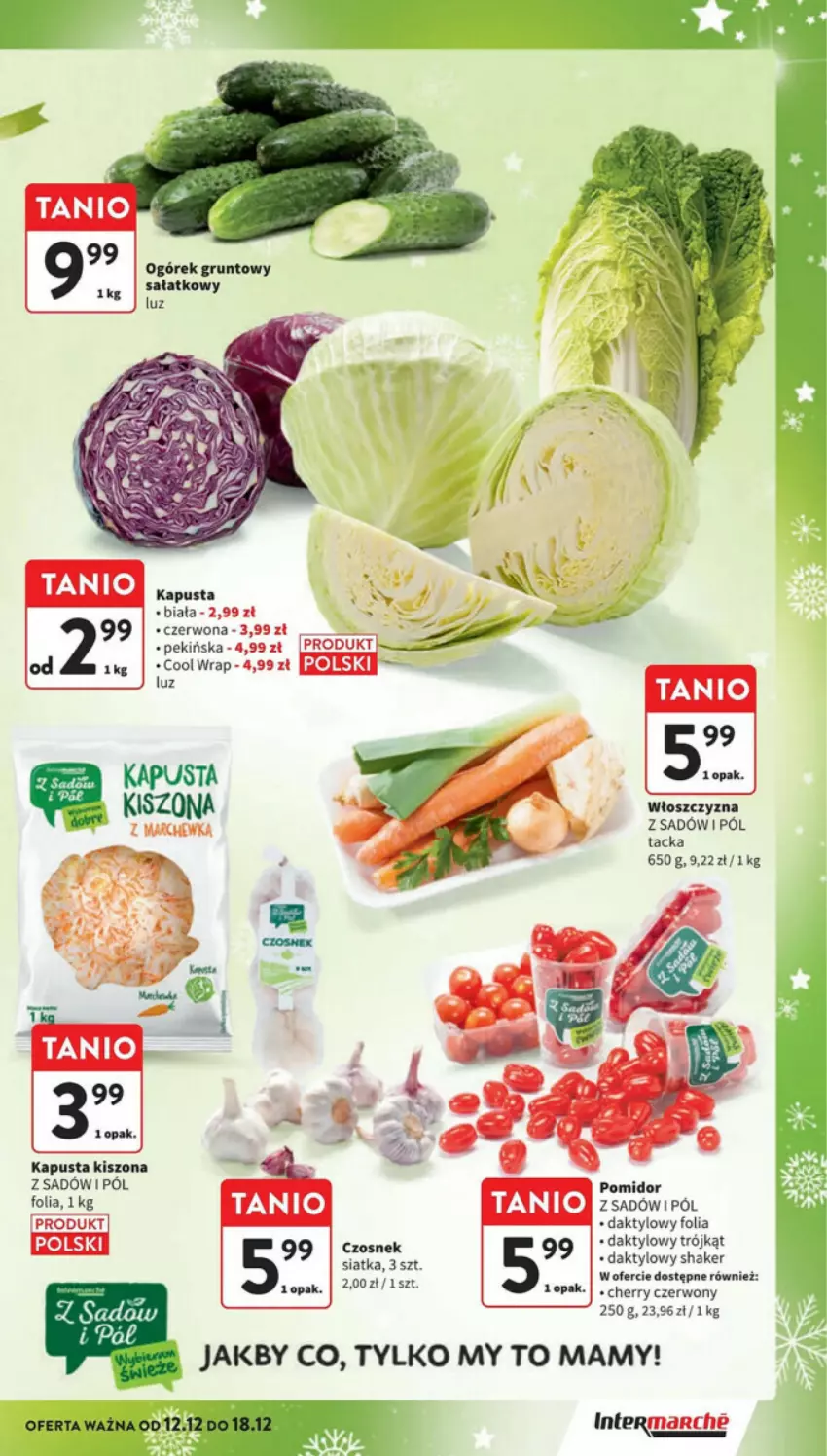 Gazetka promocyjna Intermarche - ważna 12.12 do 18.12.2024 - strona 9 - produkty: Czosnek, Grunt, Ogórek, Sałat, Siatka