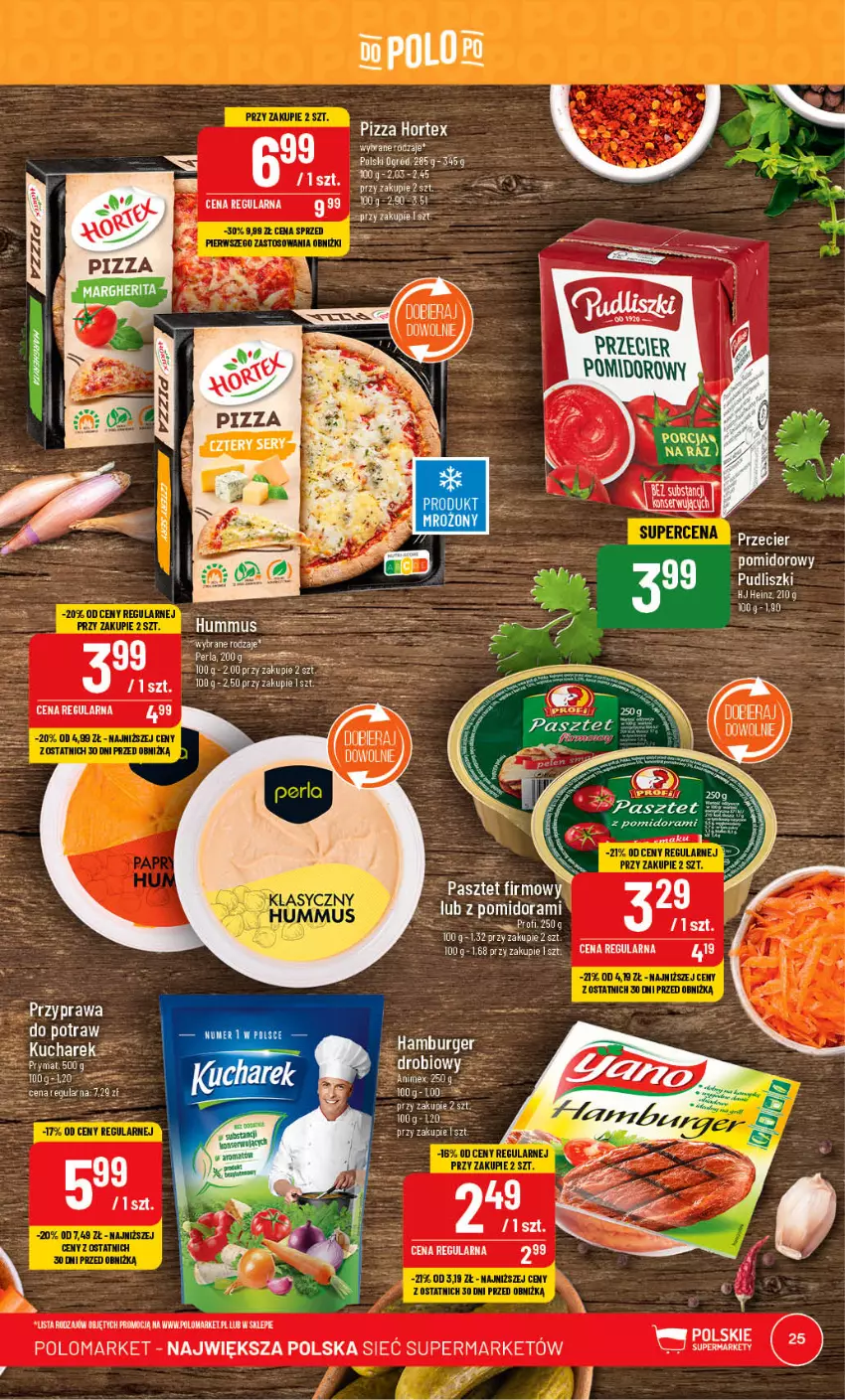 Gazetka promocyjna PoloMarket - Gazetka pomocyjna - ważna 28.06 do 04.07.2023 - strona 25 - produkty: Burger, Hamburger, Heinz, Hortex, Kucharek, Ogród, Pizza, Przyprawa do potraw, Ser