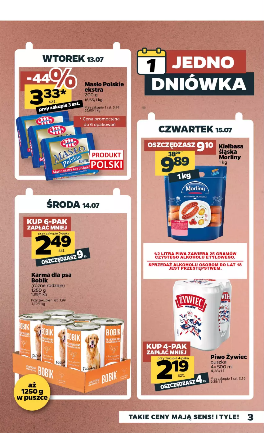 Gazetka promocyjna Netto - Gazetka spożywcza - ważna 12.07 do 17.07.2021 - strona 3 - produkty: Masło, Morliny, Piwo