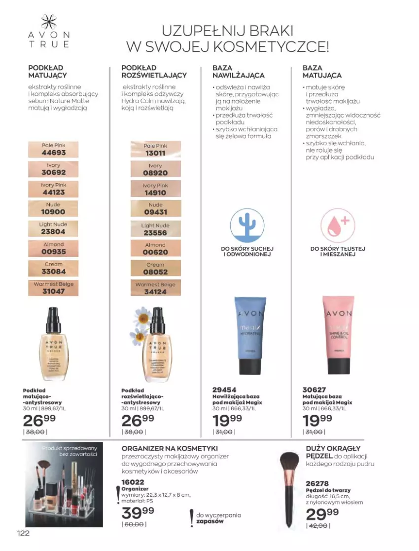 Gazetka promocyjna Avon - Katalog Avon 8/2021 kampania sierpień - ważna 01.08 do 31.08.2021 - strona 118 - produkty: Makijaż, Mars, Organizer, Podkład, Podkład matujący, Por