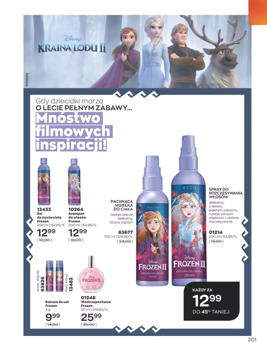 Gazetka promocyjna Avon - Katalog Avon 8/2021 kampania sierpień - ważna 01.08 do 31.08.2021 - strona 197 - produkty: Balsam do ust, Dzieci, Fa, Frozen, Szampon