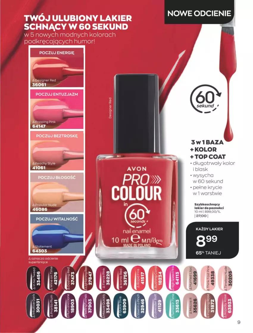 Gazetka promocyjna Avon - Katalog Avon 8/2021 kampania sierpień - ważna 01.08 do 31.08.2021 - strona 9 - produkty: Fa, Gry, Kotek, Lakier, Top