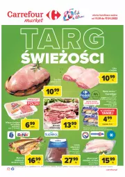 Gazetka promocyjna Carrefour - Gazetka Market Targ świeżości - Gazetka - ważna od 17.01 do 17.01.2022 - strona 1 - produkty: Glazura, Ser, Por, Szynka wieprzowa, Suempol, Kosz, Tusz, Szynka, Kotlet, Boczek, Mięso z indyka, Masło, Lazur, Mięso, Boczek wieprzowy