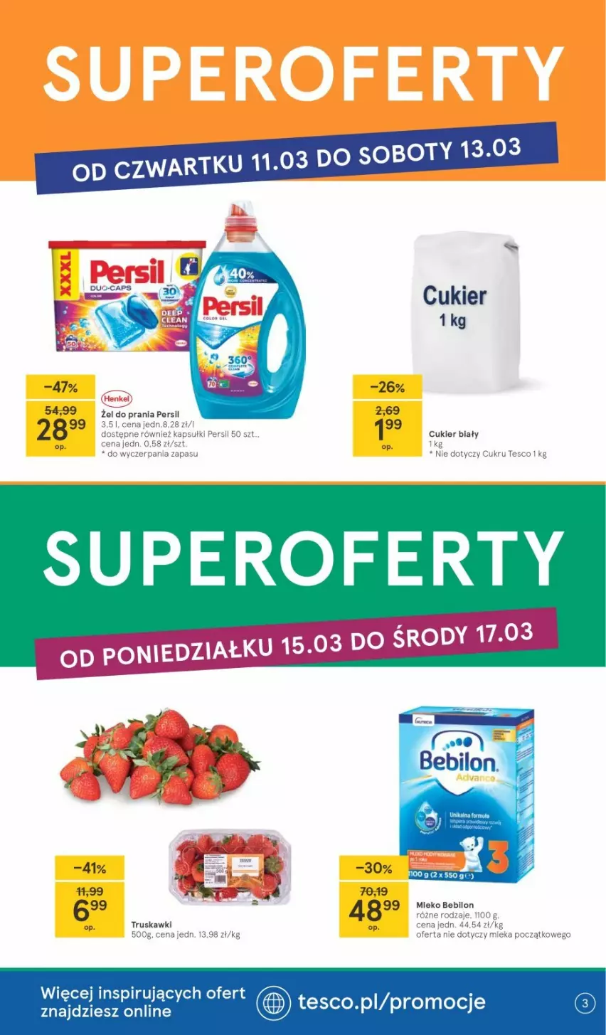 Gazetka promocyjna Tesco - Tesco gazetka - przyszły tydzień - ważna 11.03 do 17.03.2021 - strona 3 - produkty: Cukier, KOBO, Truskawki