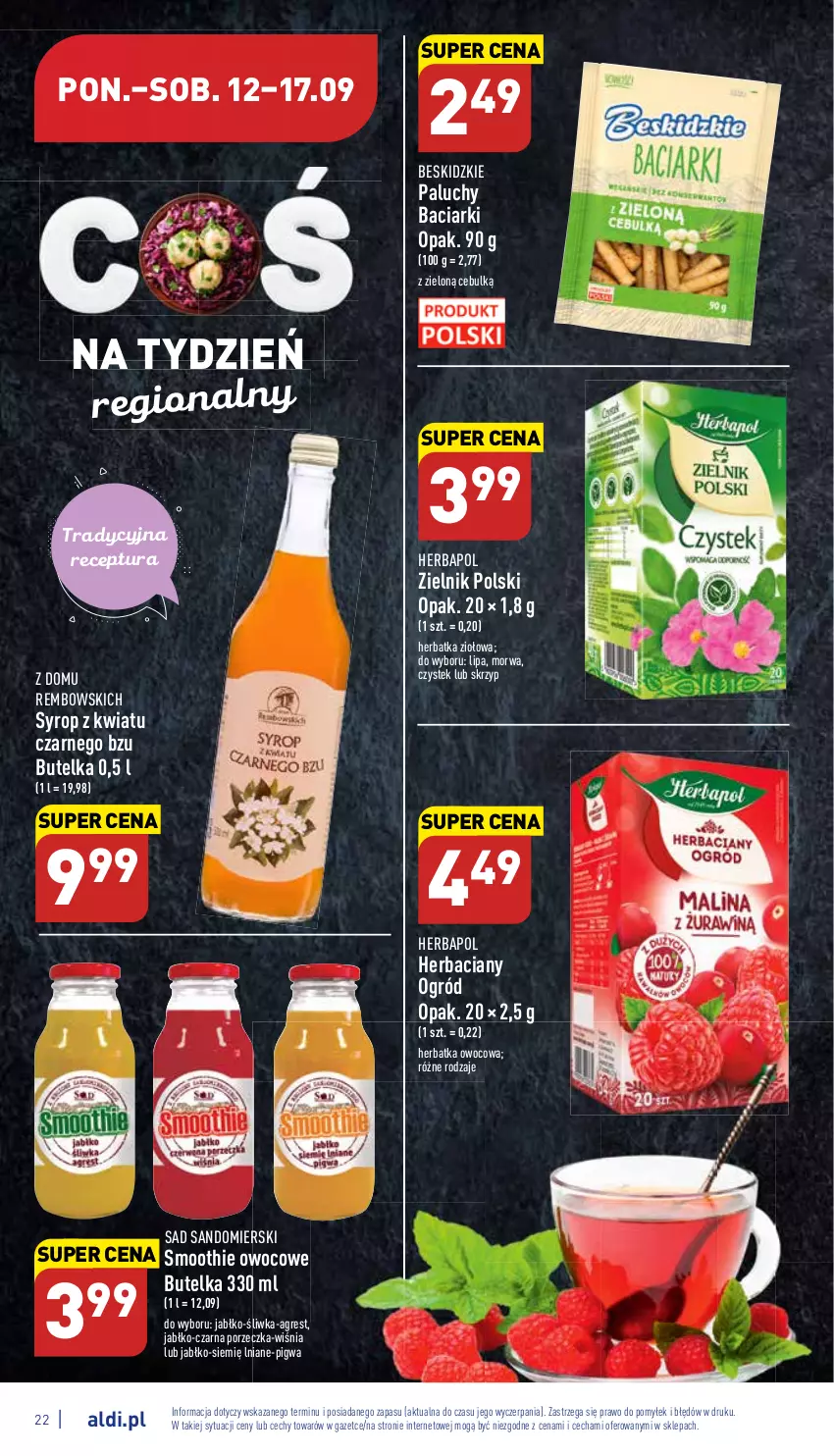 Gazetka promocyjna Aldi - Katalog spożywczy - ważna 12.09 do 17.09.2022 - strona 22 - produkty: Beskidzki, Gres, Herbapol, Ogród, Por, Smoothie, Stek, Syrop