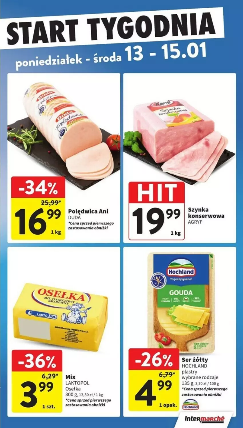 Gazetka promocyjna Intermarche - ważna 13.01 do 15.01.2025 - strona 3 - produkty: Duda, Hochland, Polędwica, Ser, Top