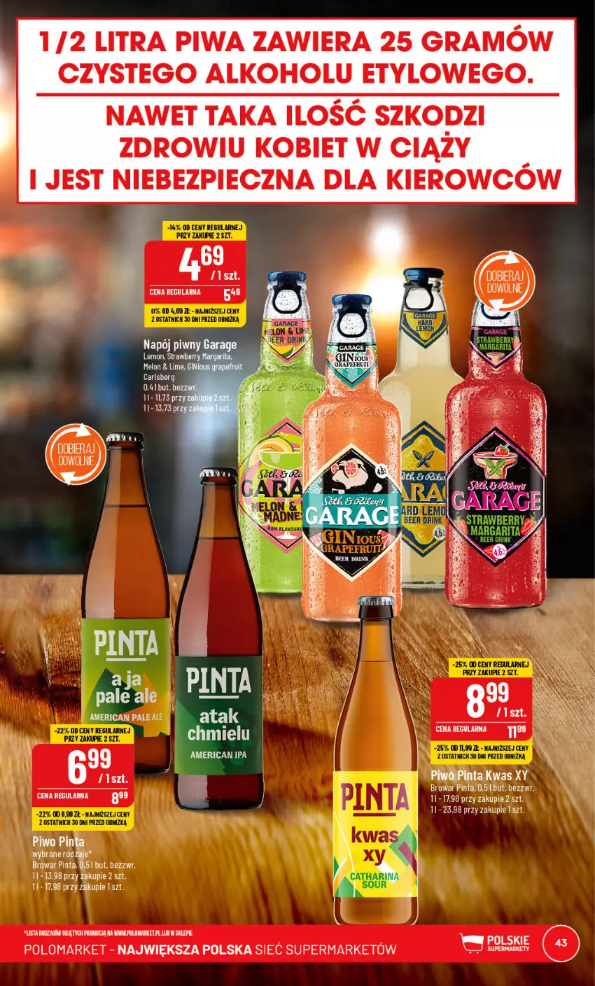 Gazetka promocyjna PoloMarket - Gazetka pomocyjna - ważna 07.06 do 13.06.2023 - strona 43 - produkty: Gin, Gra, Melon, Piec, Piwa, Piwo