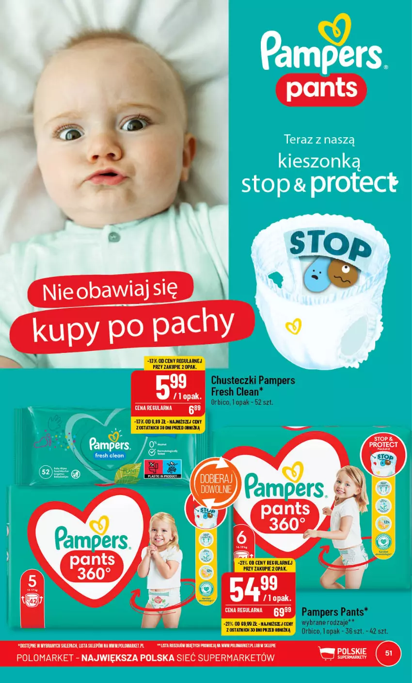 Gazetka promocyjna PoloMarket - Gazetka pomocyjna - ważna 07.06 do 13.06.2023 - strona 51 - produkty: BIC, Chusteczki, Pampers