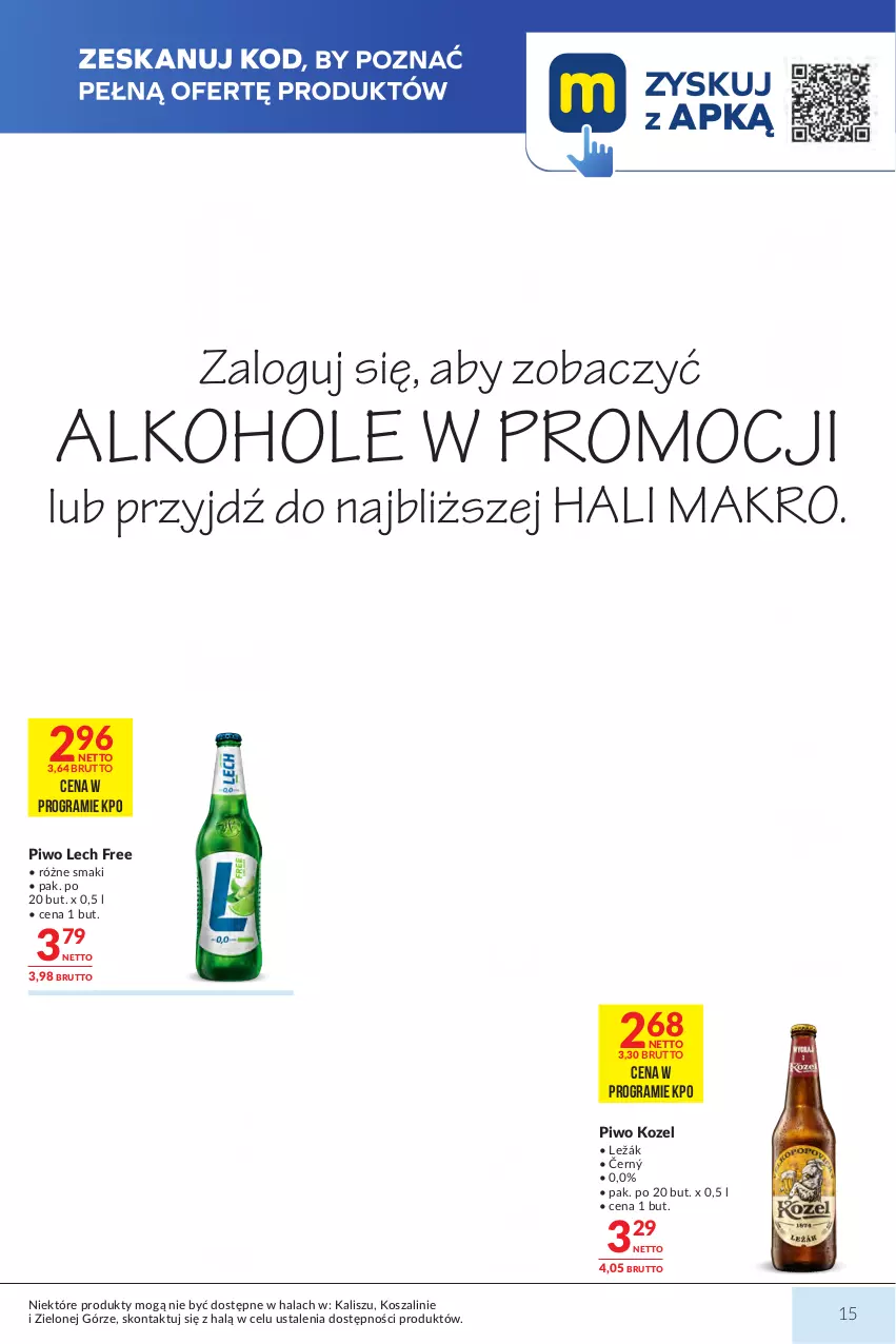 Gazetka promocyjna Makro - Mega oferty dla Twojego Sklepu - ważna 18.08 do 31.08.2026 - strona 15 - produkty: Alkohole, Desperados, Gra, JBL, Kasztelan, Kosz, Kozel, Lech Premium, Perła, Pilsner Urquell, Piwo, Szal, Tatra, Tyskie