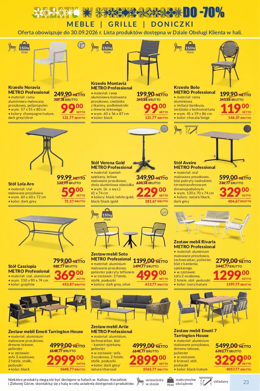 Gazetka promocyjna Makro - Mega oferty dla Twojego Sklepu - ważna 18.08 do 31.08.2026 - strona 23 - produkty: Fa, Fotel, Gra, Grill, Ivar, Kosz, Krzesło, Lack, Meble, Metro, Rama, Siedzisko, Sofa, Sofa 2-osobowa, Sofa 3-osobowa, Stół, Stolik, Szal, Tran, Wódka