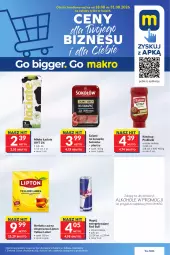 Gazetka promocyjna Makro - Mega oferty dla Twojego Sklepu - Gazetka - ważna od 31.08 do 31.08.2026 - strona 1 - produkty: Piwo, Ketchup, Sok, JBL, Salami, Sokołów, Red Bull, Szal, Kosz, Herbata czarna, Lipton, Alkohole, Pudliszki, Herbata, Harnaś, Napój, Mleko