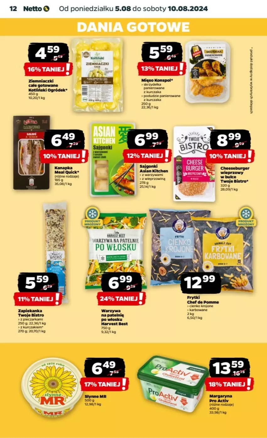 Gazetka promocyjna Netto - ważna 05.08 do 11.08.2024 - strona 4 - produkty: Kurczak, Mięso, Ogród, Piec, Pieczarka, Sajgonki, Warzywa