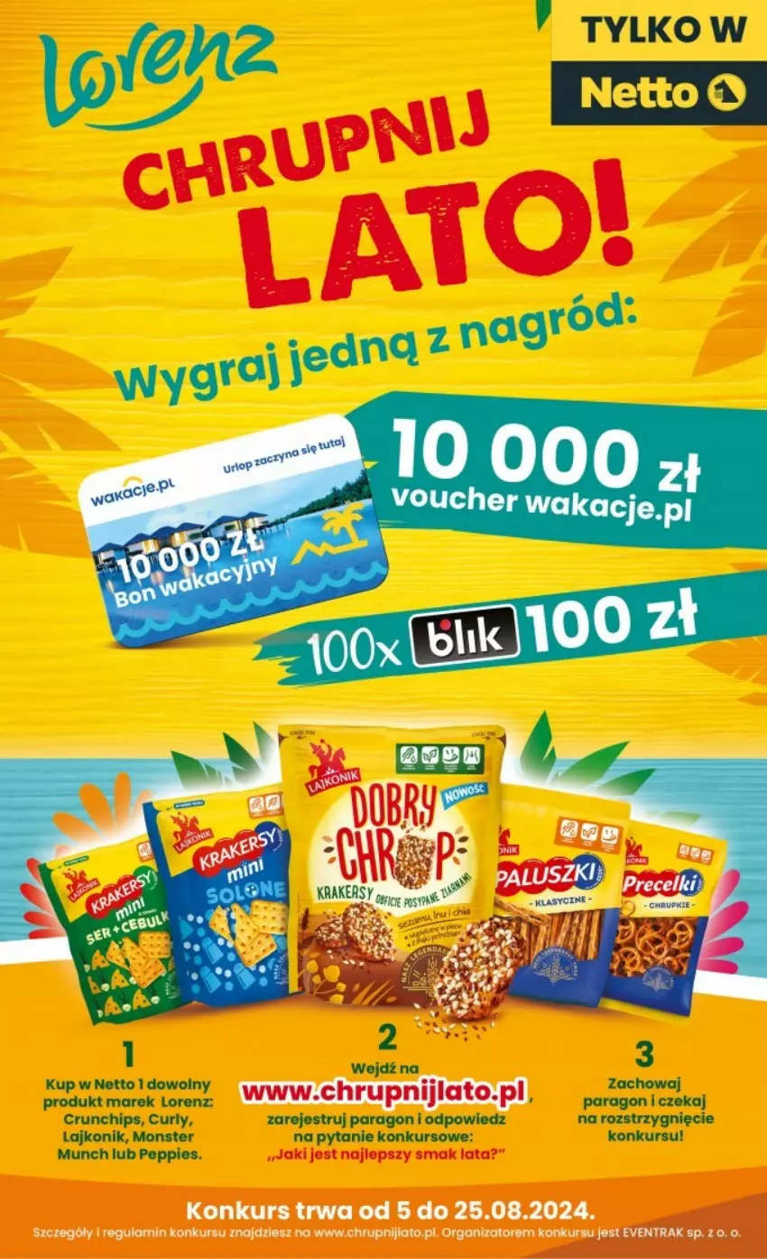 Gazetka promocyjna Netto - ważna 05.08 do 11.08.2024 - strona 9 - produkty: Crunchips, Lajkonik, Lorenz