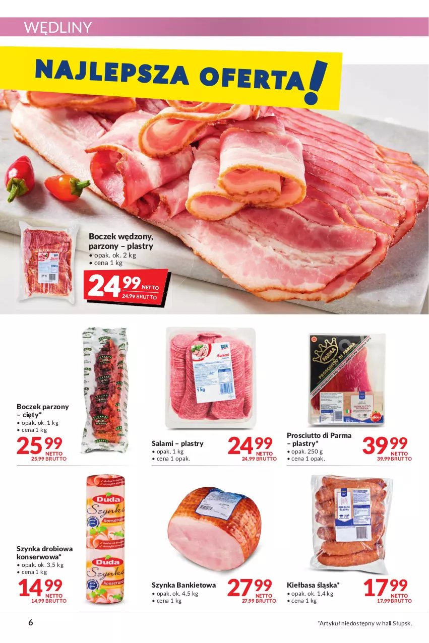 Gazetka promocyjna Makro - [Oferta promocyjna] Artykuły spożywcze i przemysłowe - ważna 31.05 do 13.06.2022 - strona 6 - produkty: Boczek, Kiełbasa, Kiełbasa śląska, Prosciutto, Salami, Ser, Szynka