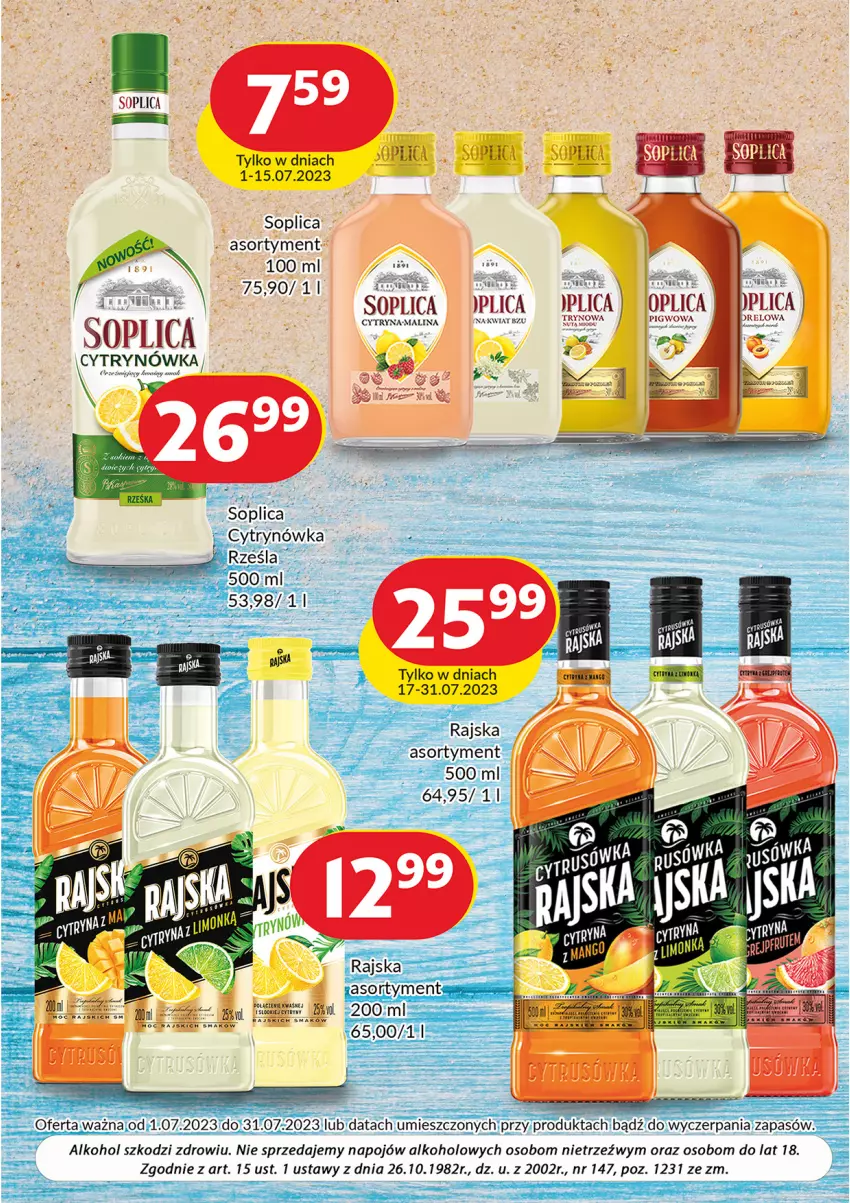 Gazetka promocyjna Prim Market - ważna 01.07 do 31.07.2023 - strona 2 - produkty: Fa, Soplica, Top