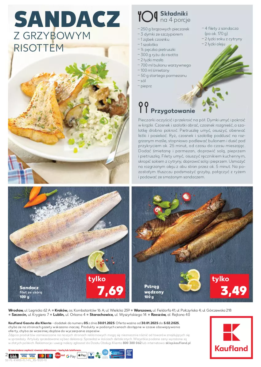 Gazetka promocyjna Kaufland - Kaufland - ważna 30.01 do 05.02.2025 - strona 2 - produkty: Bulion, Cytryny, Czosnek, Fa, Grzyby, Lion, Olej, Orka, Parmezan, Piec, Pieprz, Por, Pstrąg, Pstrąg wędzony, Ręcznik, Ryż, Sandacz, Sandacz filet, Sok, Sól, Szal, Top, Wagi