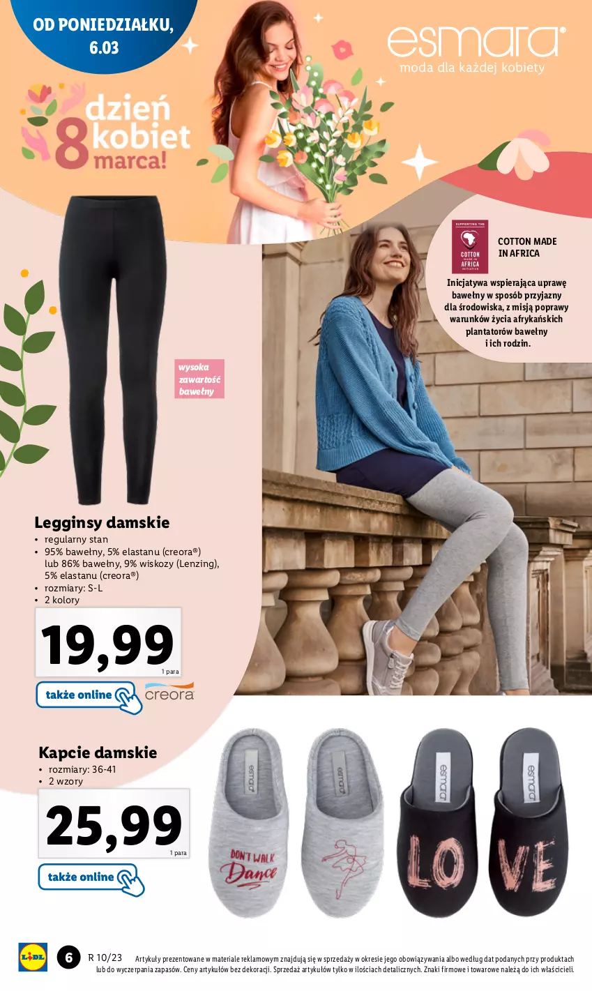 Gazetka promocyjna Lidl - GAZETKA - ważna 06.03 do 11.03.2023 - strona 8 - produkty: Gin, Kapcie, Legginsy, Moda, Sok