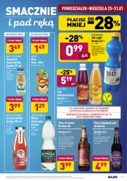 Gazetka promocyjna Aldi - ALE! CENA w ALDI - Gazetka - ważna od 31.01 do 31.01.2021 - strona 17 - produkty: Piwa, Piwo, Marchewka, Sok, Pur, Mus, Gry, Gra, Tera, Napój izotoniczny, Miód, Smoothie, Sok z czarnego bzu, Woda mineralna, Kubuś, Woda, Mango, Napój, Magnez, Kokos, Grejpfrut