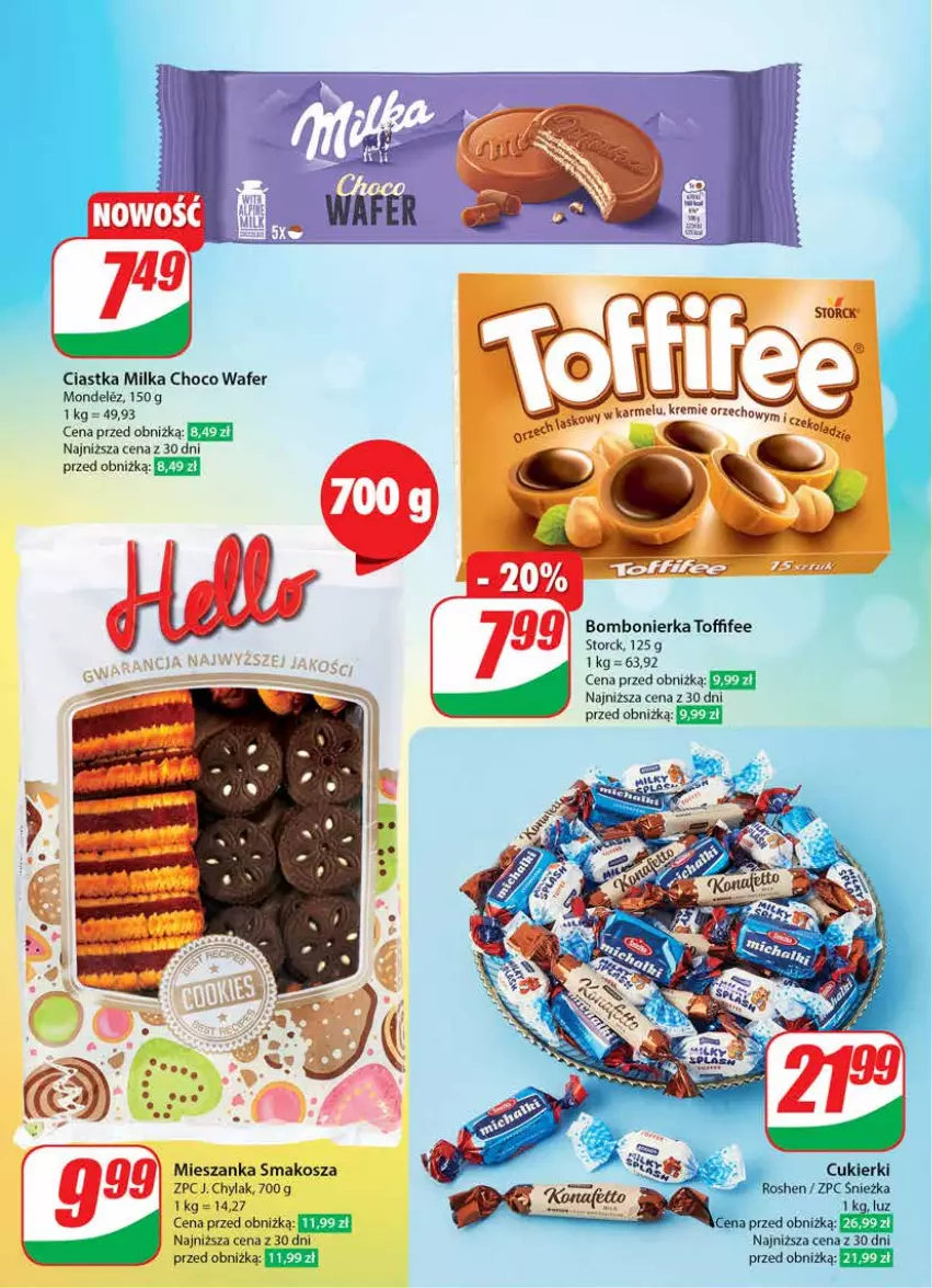 Gazetka promocyjna Dino - Gazetka 36 / 2024 - ważna 04.09 do 10.09.2024 - strona 6 - produkty: Ciastka, Kosz, Mieszanka smakosza, Milka, Toffifee