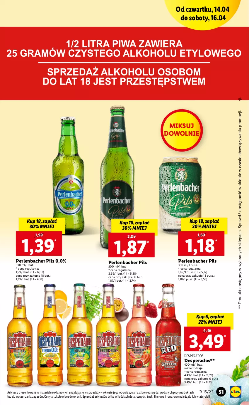 Gazetka promocyjna Lidl - GAZETKA - ważna 14.04 do 16.04.2022 - strona 51 - produkty: Desperados, NBA