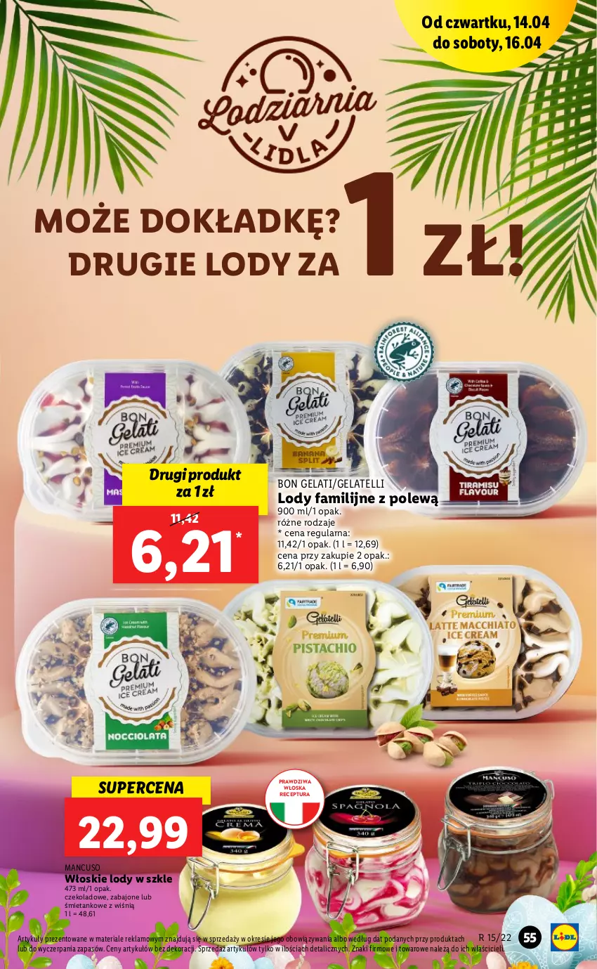 Gazetka promocyjna Lidl - GAZETKA - ważna 14.04 do 16.04.2022 - strona 55 - produkty: Fa, Lody