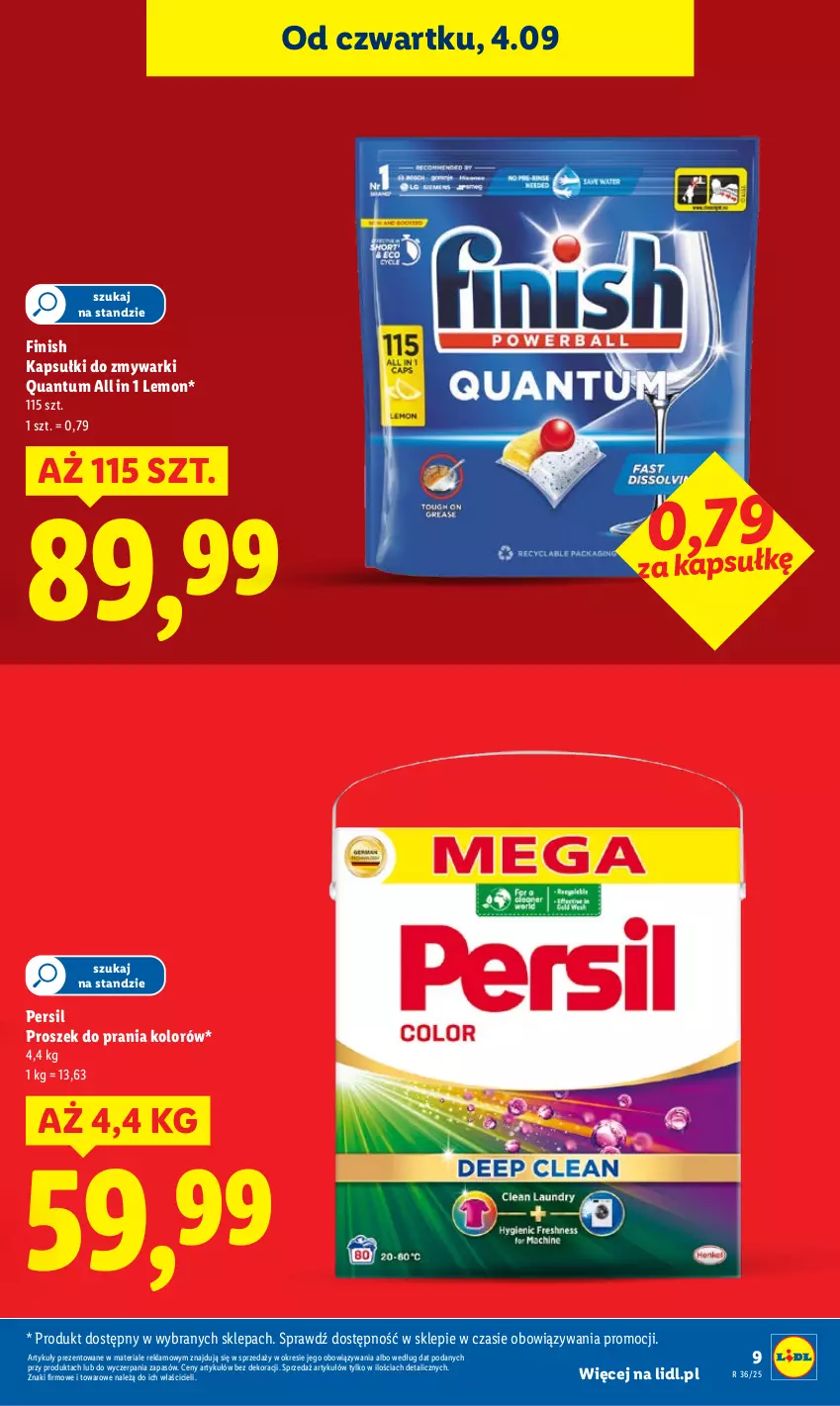 Gazetka promocyjna Lidl - GAZETKA - ważna 04.09 do 06.09.2025 - strona 11 - produkty: Finish, Persil, Proszek do prania, Zmywarki
